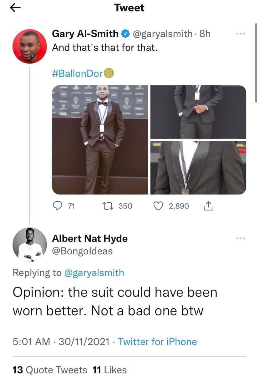You don't know how to wear suit - unrepentant Journalist Albert tells Gary Al-Smith
