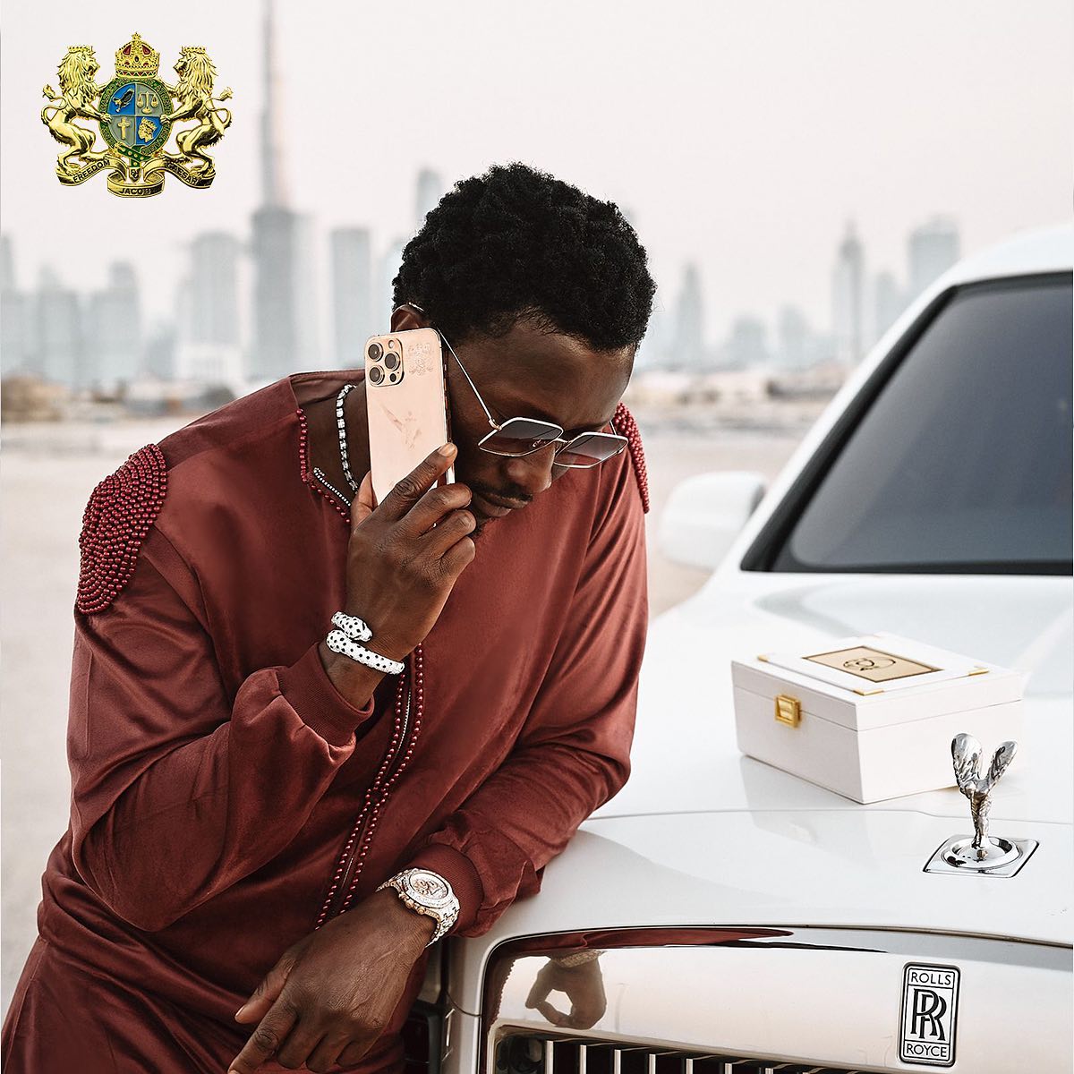 Freedom Jacob Caesar buys a customised gold plaited iPhone 13 Pro max worth GHS37,444