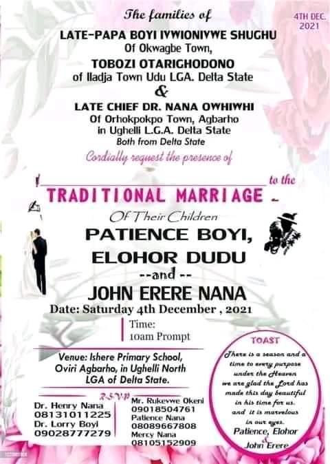 Delta man sets to wed two pregnant women same day 