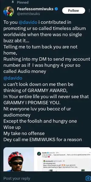 Emmiwuks, Davido’s Cycling Fan, Gets Frustrated Over Davido’s Persistent Refusal To Meet Him After A 7-Month Wait In Lagos