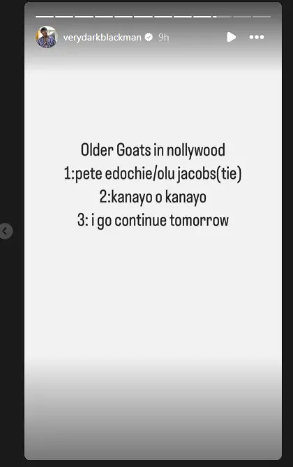 “Jim Iyke Had No Equal, How?” VeryDarkman Releases List Of His Top 5 Nollywood GOATS