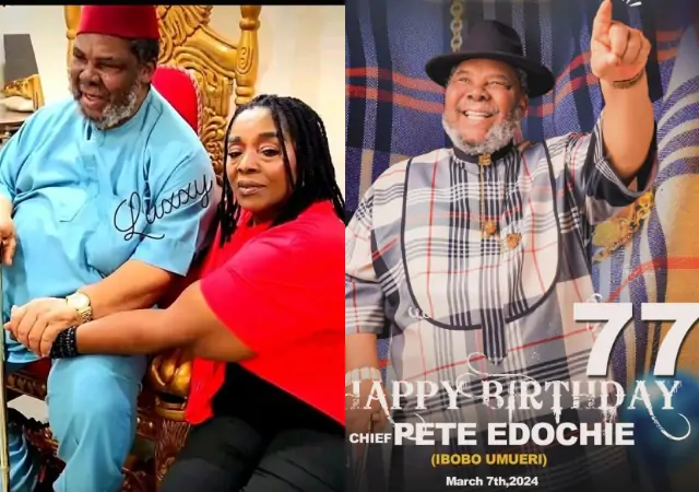 Ebubedike, The Ogadagidi 1 Na Oyi Na Omambala – Rita Edochie Celebrates ‘Husband’ Pete Edochie On His 77th Birthday