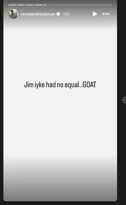 “Jim Iyke Had No Equal, How?” VeryDarkman Releases List Of His Top 5 Nollywood GOATS